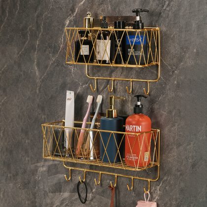 Bathroom Shelf Organizer Basket Luxury Wall Hanging